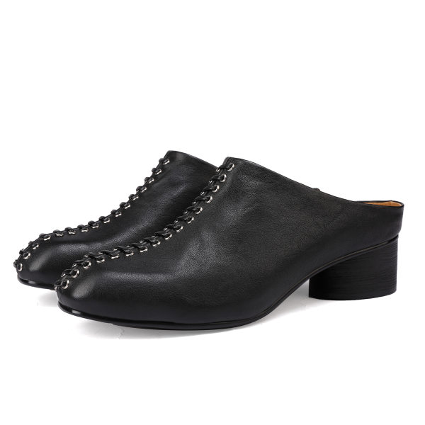 sandal hở mũi nữ gót thấp thanh lịch