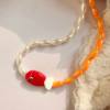 Cross-border Orange Cute Ceramic Wave Dot Clown Fish Clavicle Chain Hand-painted Beaded Bohemian Starfish Necklace