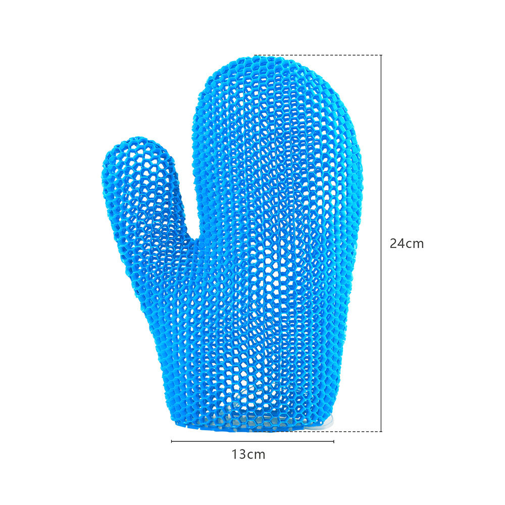ถุงมืออาบน้ำ TPU ลายรังผึ้ง ทำความสะอาดและขัดผิว ขัดเครื่องสำอาง ปลอกนิ้ว จำเป็นสำหรับการใช้งานประจำวัน