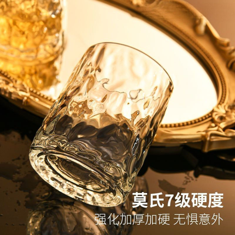 Japanese-Style Glacier Glass Whiskey Glass Beer Glass Home High-Value Light Luxury Glass Cup Liquor Glass Drinking Glass