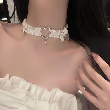 Dark bow love leg ring romantic couple gift sexy necklace collar clavicle chain cross strap socks