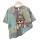 Футболка с короткими рукавами tie-dye для мальчиков, новинка 2025 года, летняя детская блузка с короткими рукавами, летняя свободная футболка для детей среднего возраста mini 4