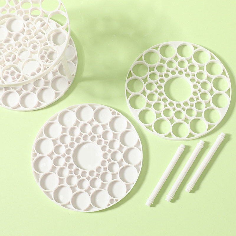 Desktop Cosmetic Rack Lipstick Cosmetic Brush Storage Dressing Table Finishing Storage Box Plastic Brush Holder Pen Holder