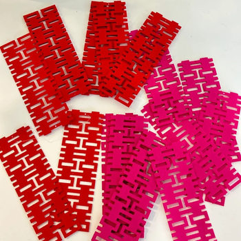 Small red book Same style Rose Red Small Long Xi character felt non-woven wedding room layout Xi character stickers pot pendant