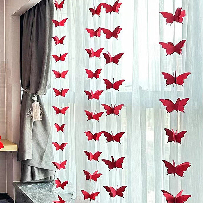 Wedding decoration wedding room layout suit new house man woman bedroom door full set bedside happy word flower net red