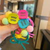 High Stretch Knot Hair Loop Candy Color Girl's Paytail Hair Rope Sweet Ball Hair Rope Cute Rubber Tendon Hair Accessories