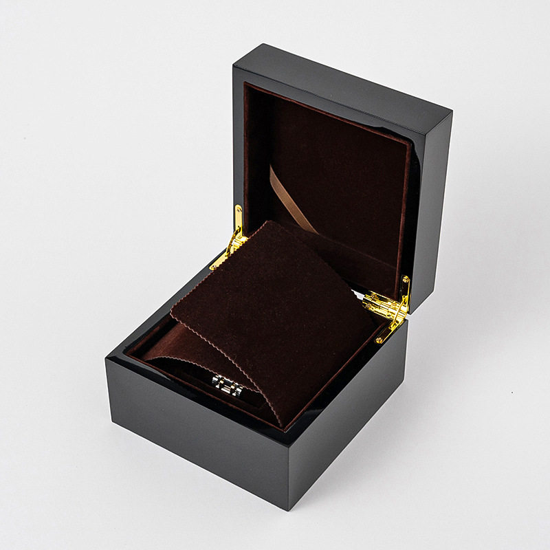 Factory Wholesale Classy Black High-Gloss Watch Box Gift Box Can Be Printed with Logo Watch Jewelry Box