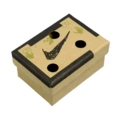 Small box-ow hole cowhide; just small shoe box, not containing small shoes