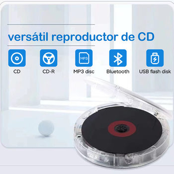 Transparent Cd Player Portable Cd Walkman Home English Mp3 Repeater Bluetooth Music Player Cross-Border