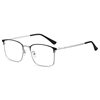 Fashionable New Glasses Frame Men's Business Metal Glasses Frame Can Be Equipped with Myopia Frame Anti-Blue Light Flat Mirror 6802