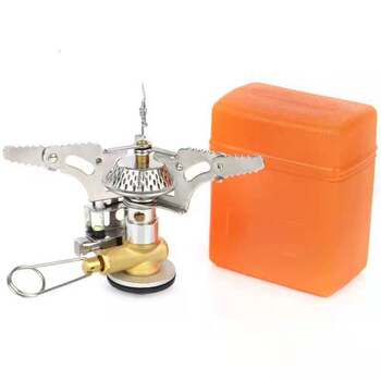 Outdoor Mini Integrated Burner Foldable Stainless Steel Gas Bracket Mountaineering Camping Portable Windproof Cooker