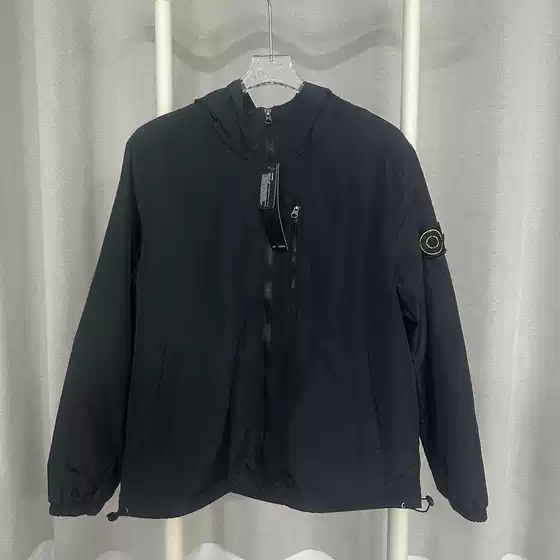 High version 25FW spring and summer new high quality stone island sunscreen function badge hooded windbreaker for men and women