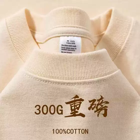 Heavyweight 300g Pure Cotton T-Shirt for Men, Solid Color Round Neck Short Sleeve, Casual Simple Base Shirt for Women, Unisex Style