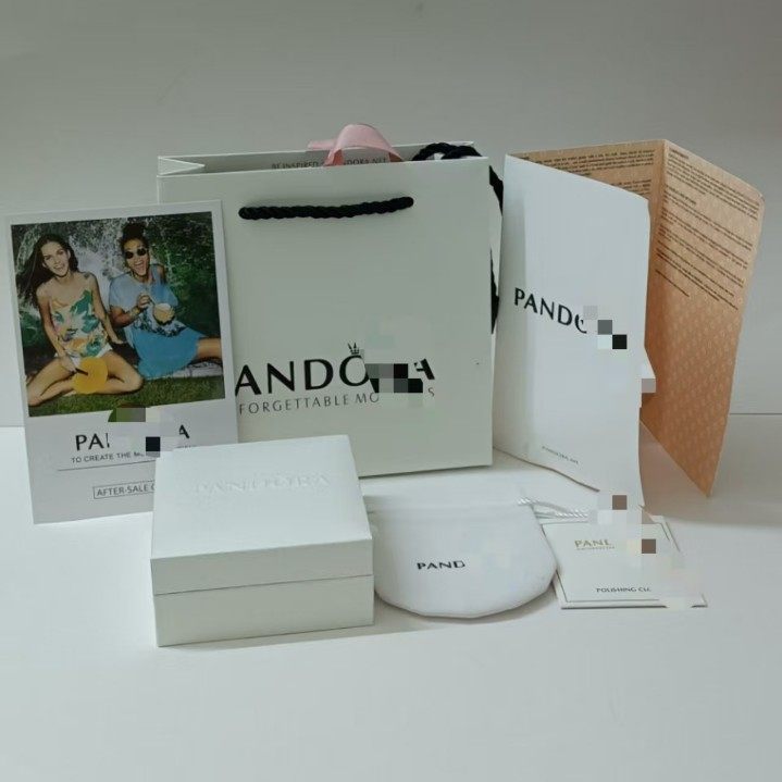 Panjia Dora White Ring Bracelet Necklace High-End Packaging Gift Box