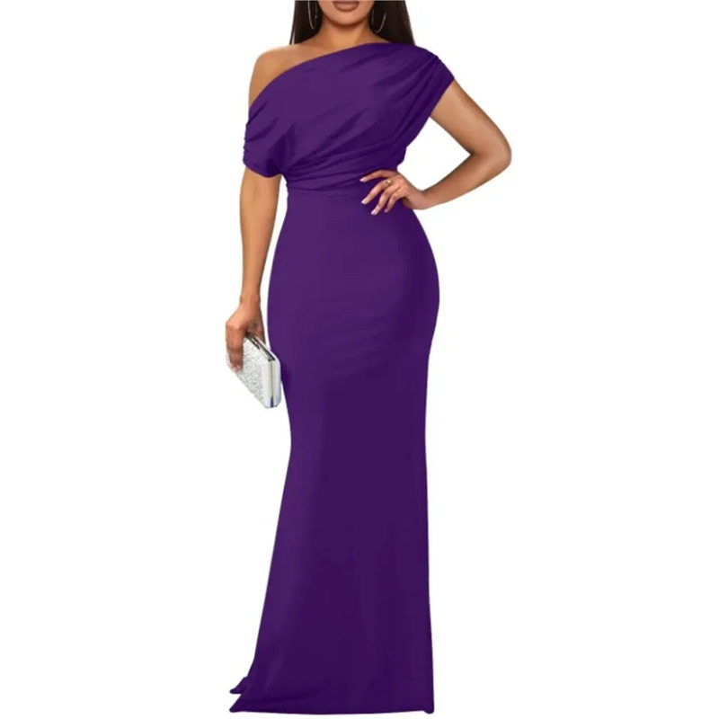 Elegant French Style Off Shoulder Bodycon Dress Summer Collection Slim Fit Chic Design Perfect for Parties and Events