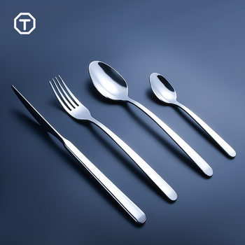 Dayi Factory Mirror Light Handle Vertical Knife Stainless Steel Knife, Fork and Spoon Salad Fork Service Spoon Western Food Knife and Fork Set Tableware