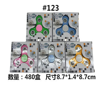 Factory wholesale fingertip gyro three-leaf gyro finger toy plastic decompression creative toy stall cross-border gift