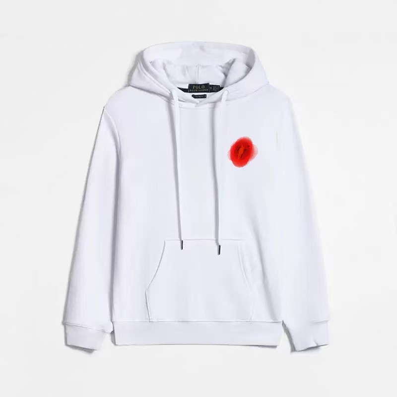 跨境热销RL潮牌POLO轻奢男士休闲拉链纯色小马标刺绣开衫连帽卫衣