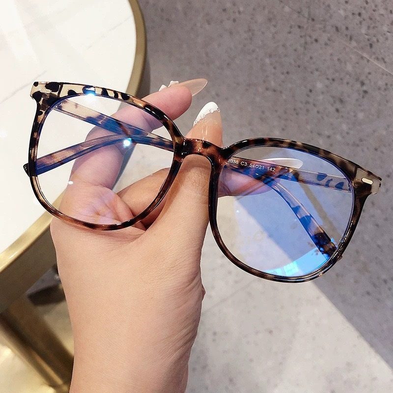 New Fashionable Large-Frame Anti-Blue Light Glasses for Students Korean Version Internet Celebrity Square Frame Plain Mirror Face-Shaping Glasses Frame