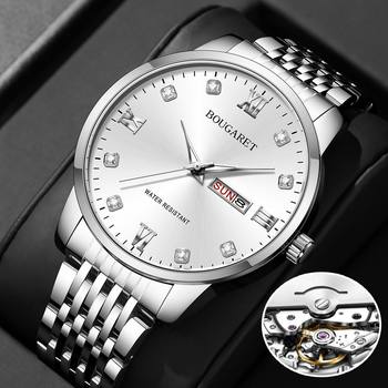 Automatic movement watch men's calendar waterproof luminous imitation fake mechanical watch large dial cross-border one-piece delivery
