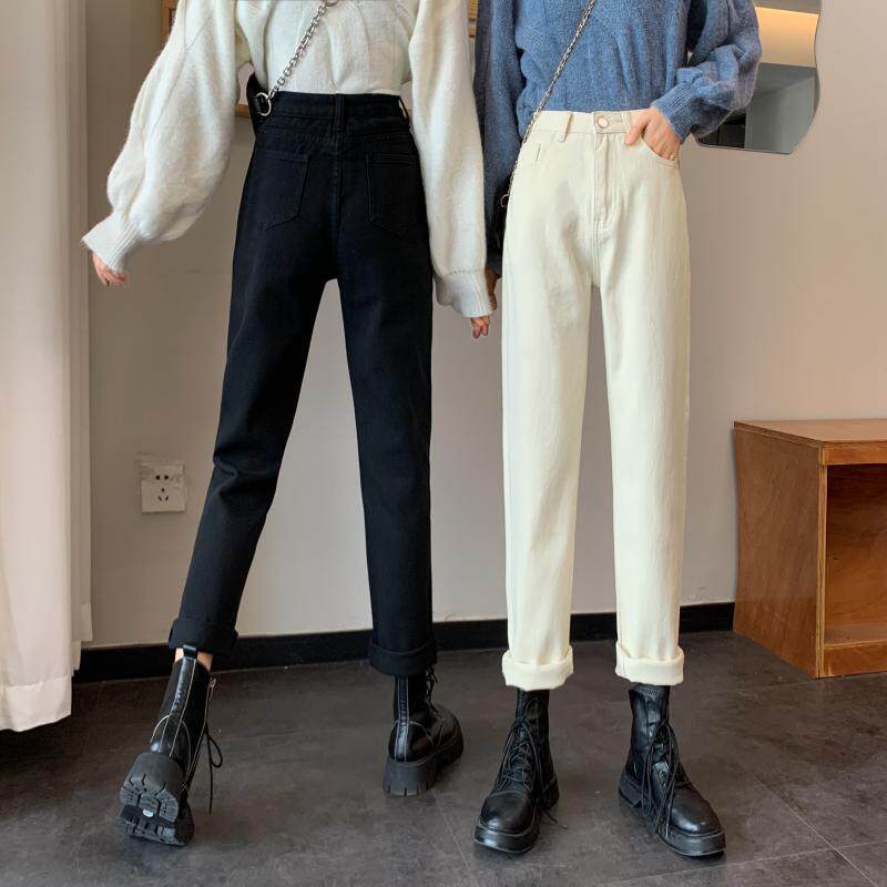 High Waisted Loose Fit Straight Leg Jeans for Women Slimming Cropped Length Casual Style Spring Summer Collection