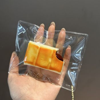 Take a bite of chocolate milk slices Red Book with hand-kneading music food grade silicone decompression toy cream puree