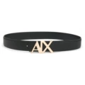3.8 wide plain line black with gold buckle
