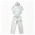 Light gray hooded and trouserssuit