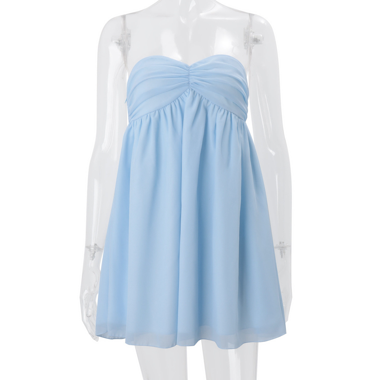 Off Shoulder Dress French Style Sweet and Gentle Loose Fit Solid Color Spring Fashion for Women Wholesale
