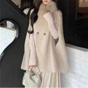 [Wolseon Daughter] Wool Double-Sided Woolen Cloak Woolen Outwear Women's Autumn and Winter Short Woolen Outwear