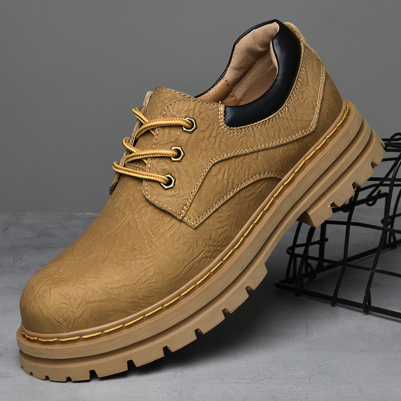 Giày Boot Martin Nam Chất Liệu Da Bò Hàng Mùa Xuân Thu Đông