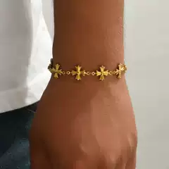 Cross-Border Cross Crow Heart Bracelet Niche Design Light Luxury High-End Men's Bracelet Women's Unisex Retro Jewelry