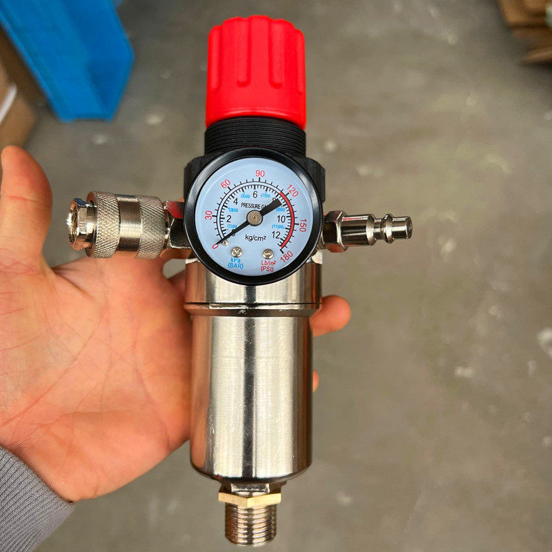 Air pressure oil-water separation filter air compressor air dynamic pressure reducing pressure regulating valve air source treatment regulating outlet cross-border