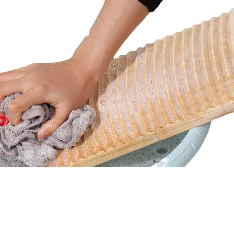 Solid Wood Washboard, Thickened Washboard, Whole Wood Washboard, Household Kneeling Washboard, Hand-Held Washboard