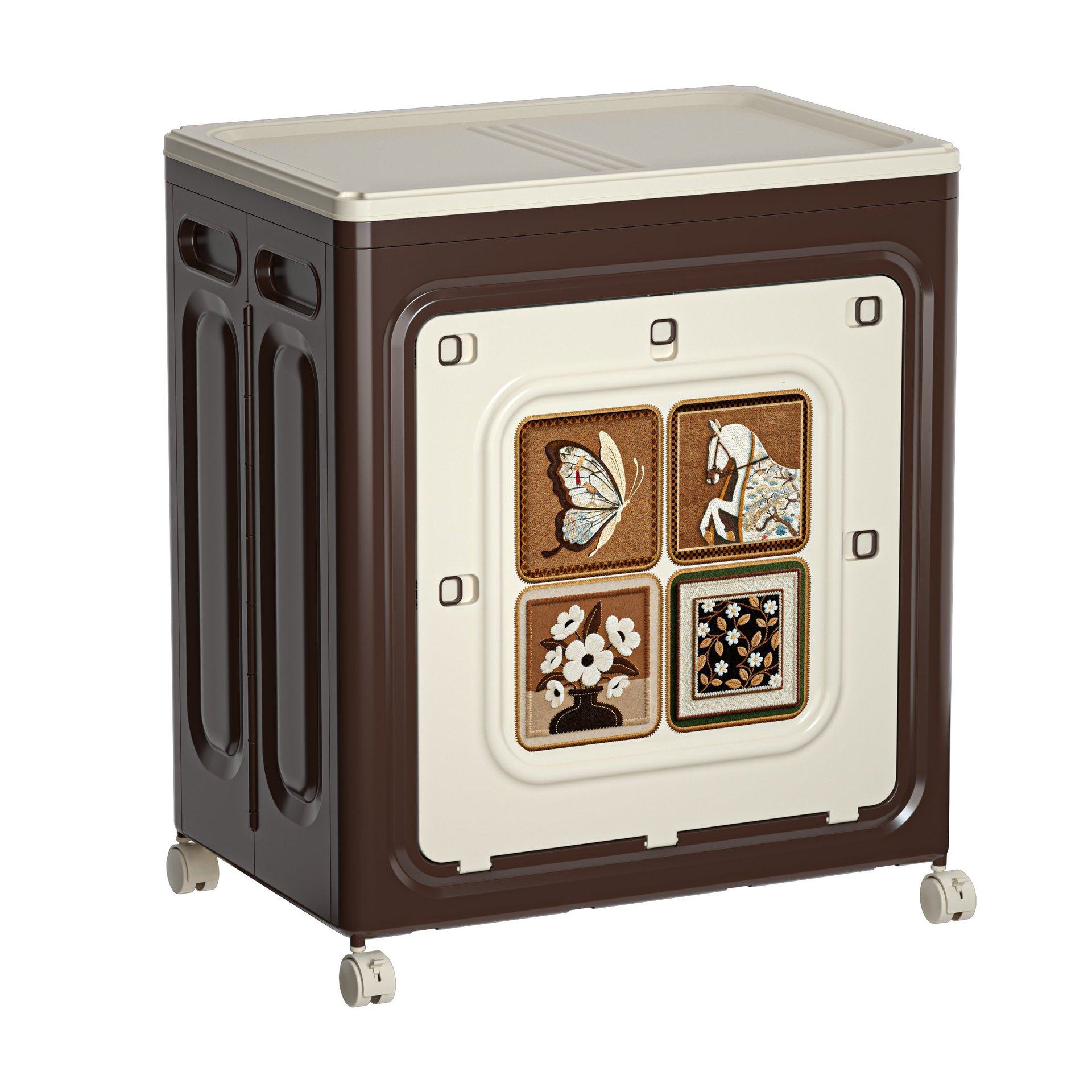 [Carefully Selected]Large Capacity Foldable Storage Box for Vintage Style Clothes, Quilts, Toys, and Snacks