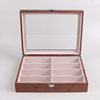 Spot wooden double Rosewood watch glasses jewelry storage box 8 12 walnut glasses storage box