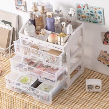 Cosmetic Desktop Storage Box Multi-layer Drawer-type Household Dust-proof Storage Box Simple Transparent Finishing Storage Rack