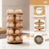 New Rotating Egg Storage Rack Desktop Vertical Multi-Layer Egg Rack Display Egg Rack Wooden Egg Tray