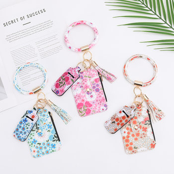 2025 Cross-Border Spot European and American Women's Printed Folding Wallet Vertical Bag Card Bag Zipper Anti-Theft Card Coin Purse