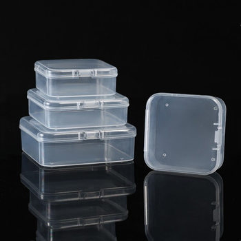 Storage Box Square Small Screw Repair Accessories Box Sample Component Tool Box with Lid Plastic Manicure Box Storage