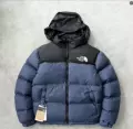 Classic style with hidden hood navy blue