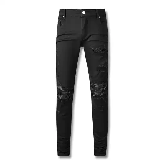 Foreign Trade Cross-border European and American Trendy Brand Street hiphop Fashion Tight-fitting Jeans