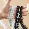 4cm Wide Colorfulful Double-Layer Ribbon Bow Lace Handmade DIY Jewelry Clothing Lolita Decorative Accessories