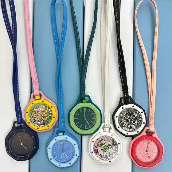 2026 Popular Collaboration Watch with Plaid Quartz Design, Creative Octagonal Bezel, Wristband Pocket Watch, Student Exam Watch