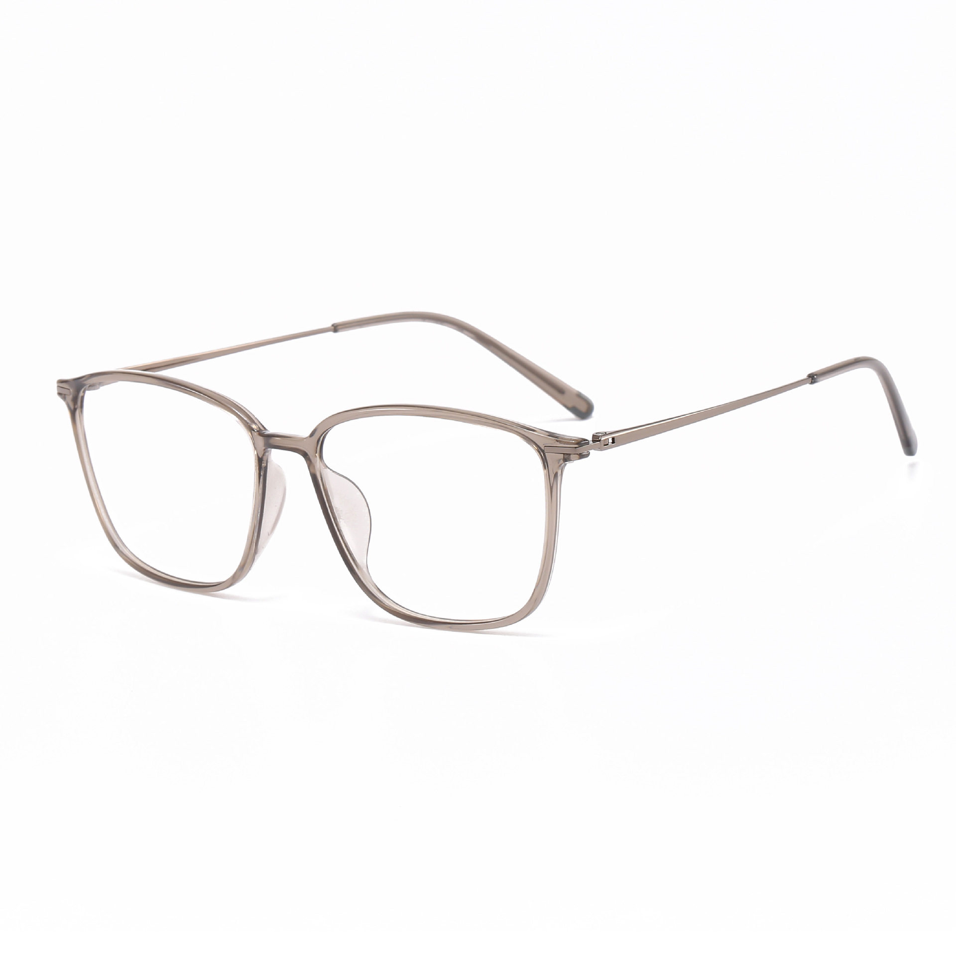 2514 Cross-border Ultra-light Plastic Steel Square Glasses Frames for Women's Myopia Face Repair and Plain Face-free Student Glasses Frames Tide Matching Degree Discoloration