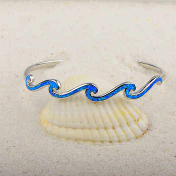 Opal Hawaiian Style Multi-Layered Wave Bracelet Bracelet Opal Bracelet Jewelry Wholesale Inlaid with Opal