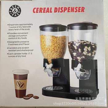 cereal dispemser Double Barrel Oatmeal Barrel Food Tank Three Barrel Oatmeal Dispenser Kitchen Daily Use Oatmeal Dispenser Separation
