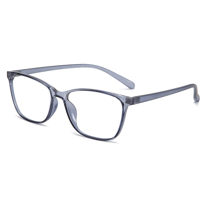 2025 New Model 17195 Universal Fashionable Internet Celebrity Lightweight Student Style Square Transparent Light-Colored Tr90 Eyeglass Frame