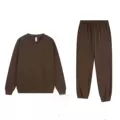 Coffee hooded leggings suit