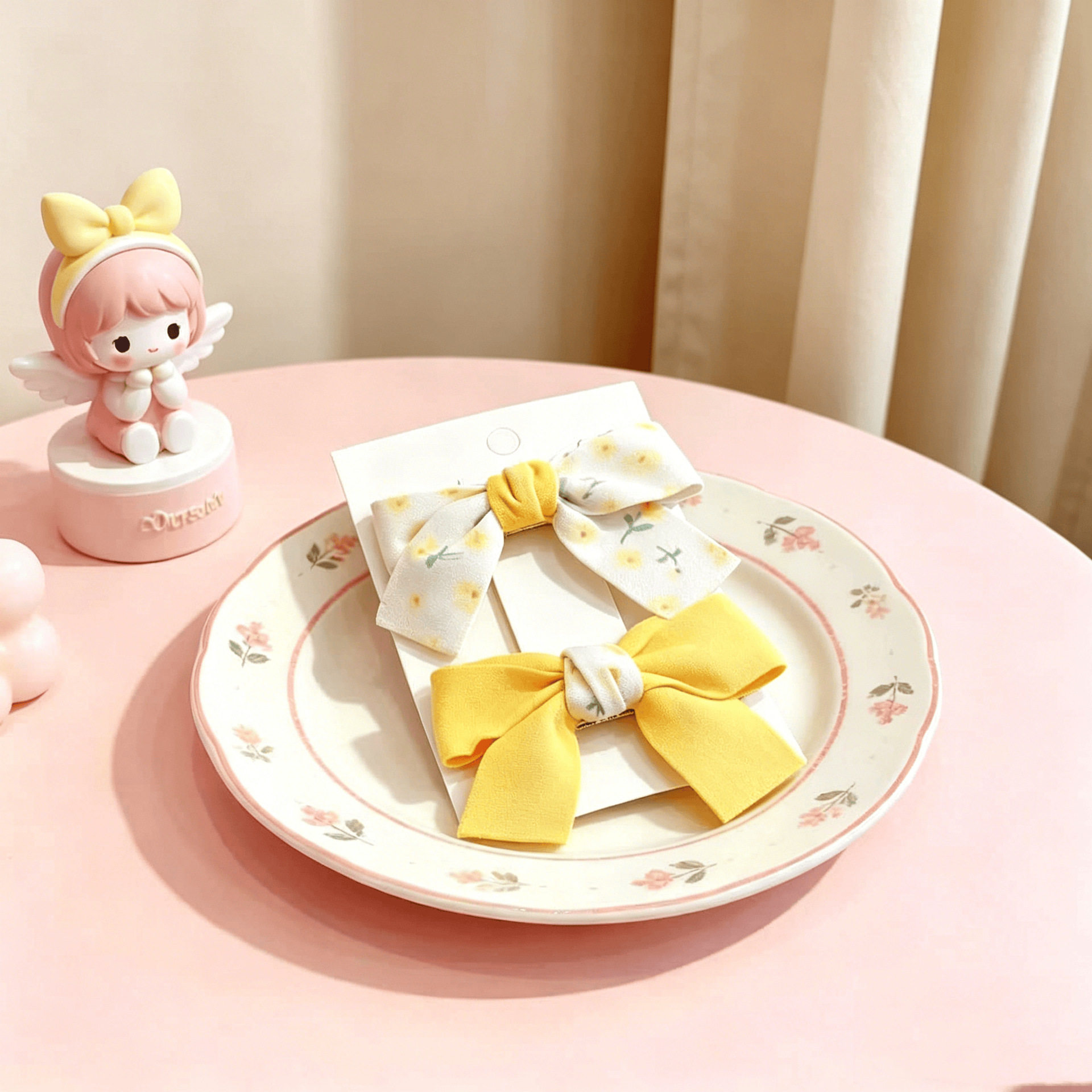儿童款发夹儿童公主宝宝美丽超仙布艺碎花发夹发卡韩系套装发夹女
